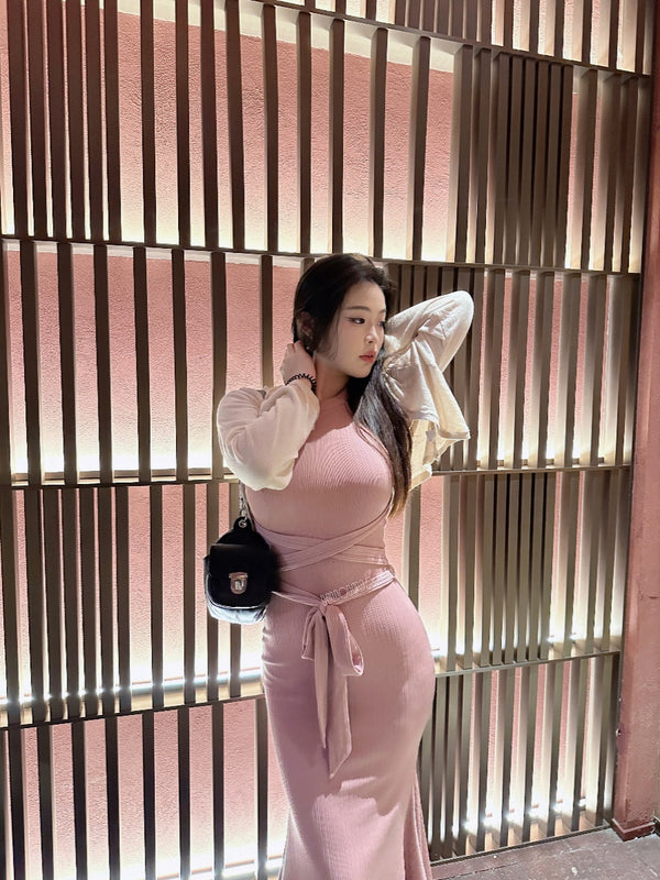 Pink shirt sexy dress z038
