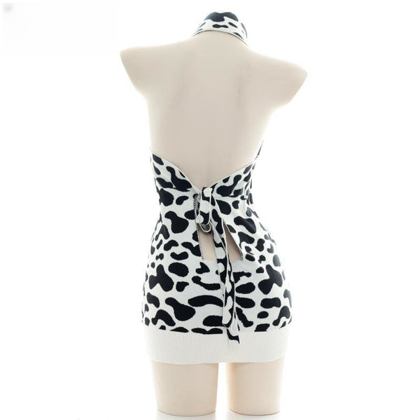 Cow Strap Backless Sweater ab0007