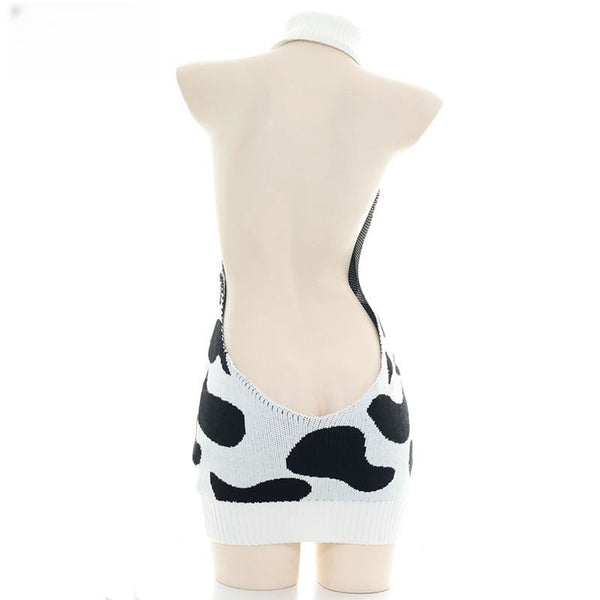 Cow Strap Backless Sweater ab0008