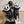 Load image into Gallery viewer, BLACK PLUSH BACKPACK KF82624