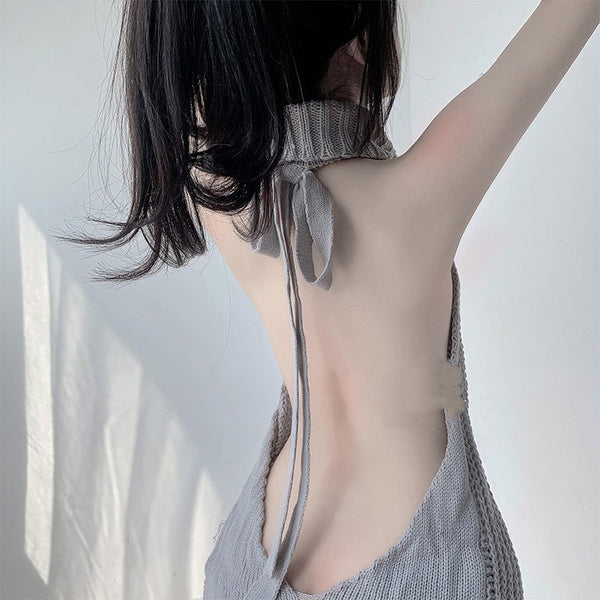Turtleneck Backless Sweater AN0021