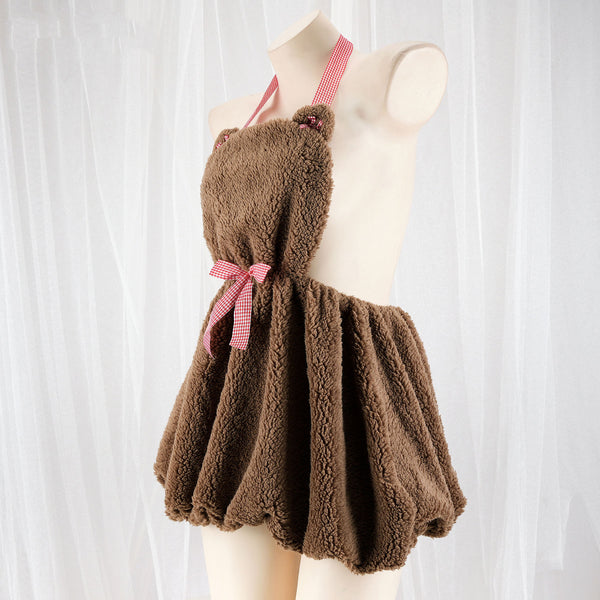 Cute plush bear dress yc25063