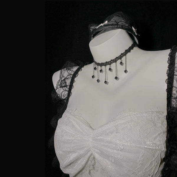 BLACK SILK TEMPTATION SUIT KF83929