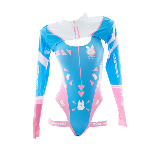 Pink blue hollow bodysuit  AN0170