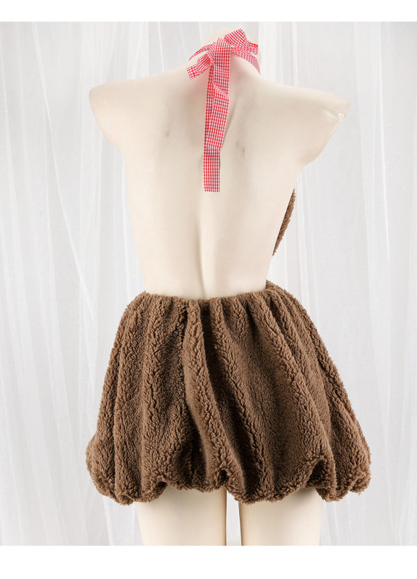 Cute plush bear dress yc25063