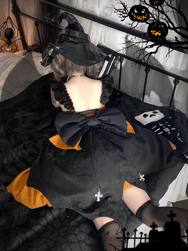 Halloween pumpkin witch lolita dress yc28175