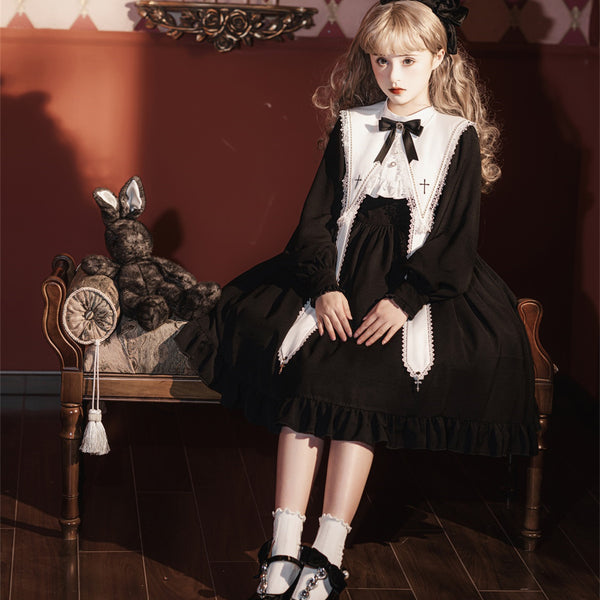 Lolita Halloween Classic Elegant Nun Dress   yc28146