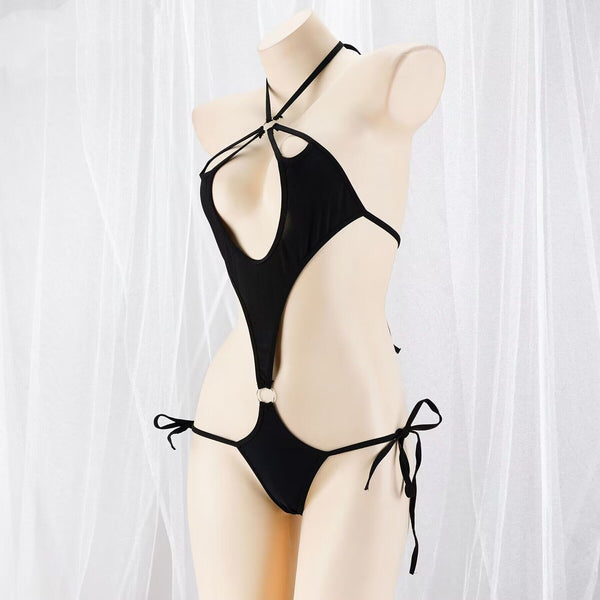 Ice silk tie one piece bikini yc50056