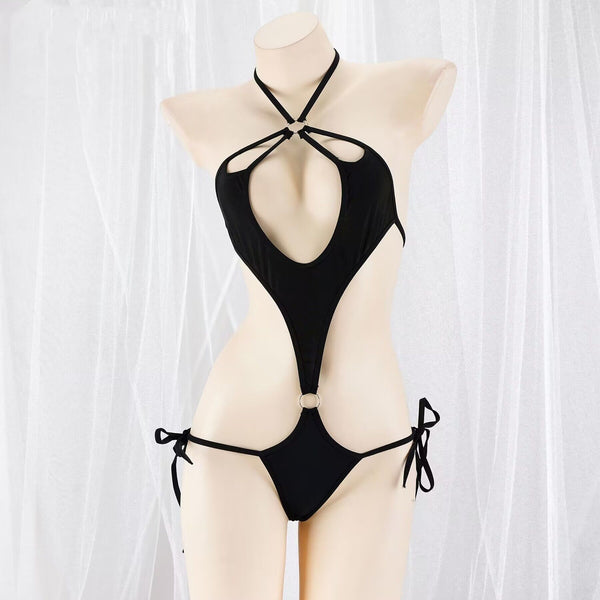 Ice silk tie one piece bikini yc50056
