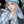 Load image into Gallery viewer, Gray and purple highlighted curly hair AN0459