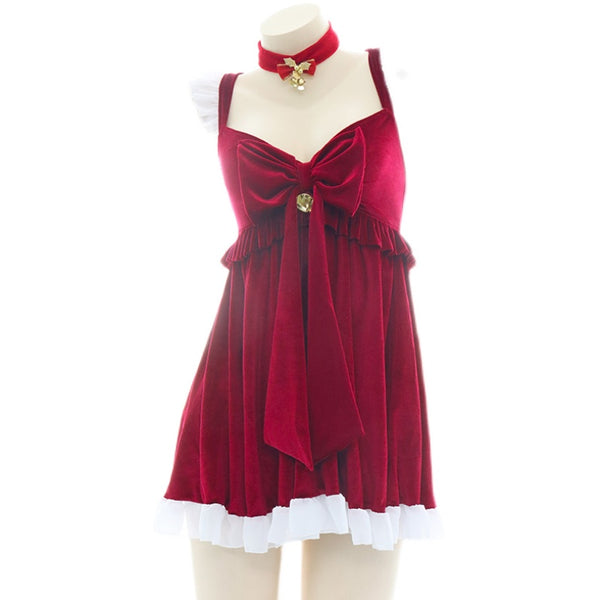 Christmas strappy lace dress AN0054