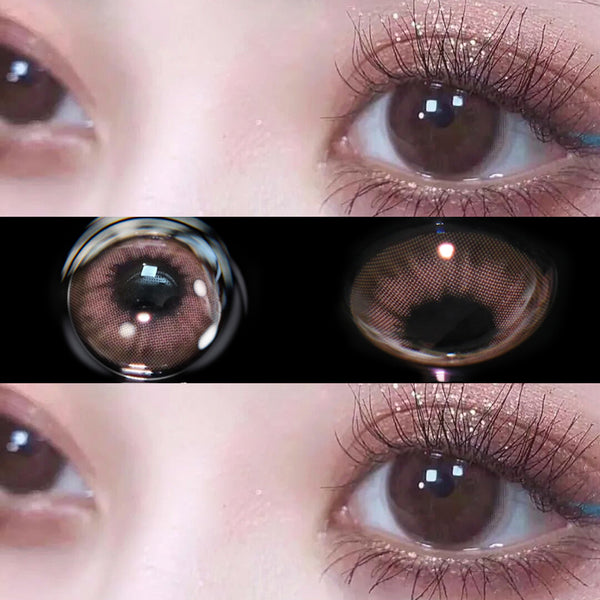 pink brown CONTACT LENS (TWO PIECES)  YC24147