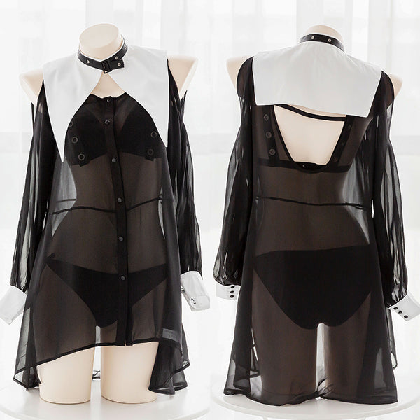 Sexy nun uniform shirt underwear set yc23237