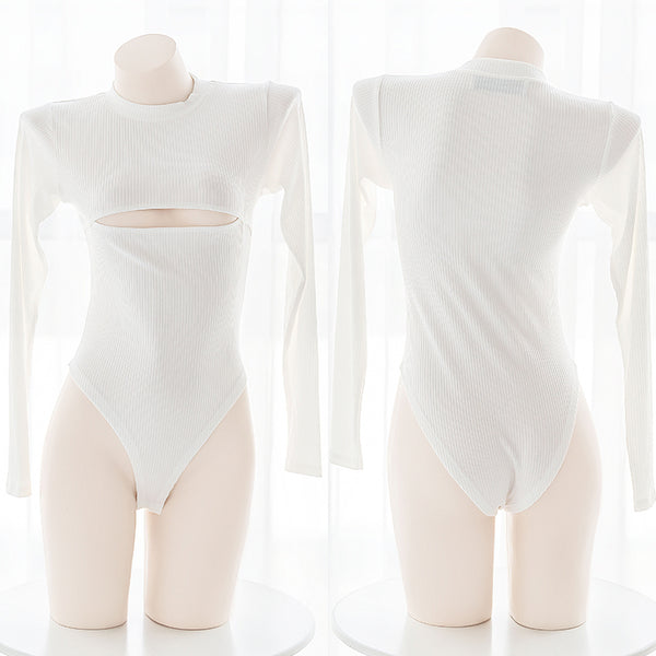 Sexy white cos bodysuit yc23238