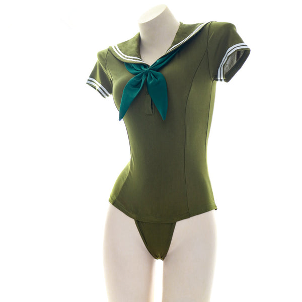 Sailor style uniform swimsuit yc23388