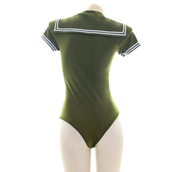 Sailor style uniform swimsuit yc23388