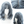 Load image into Gallery viewer, Haze blue curly wig yc24571