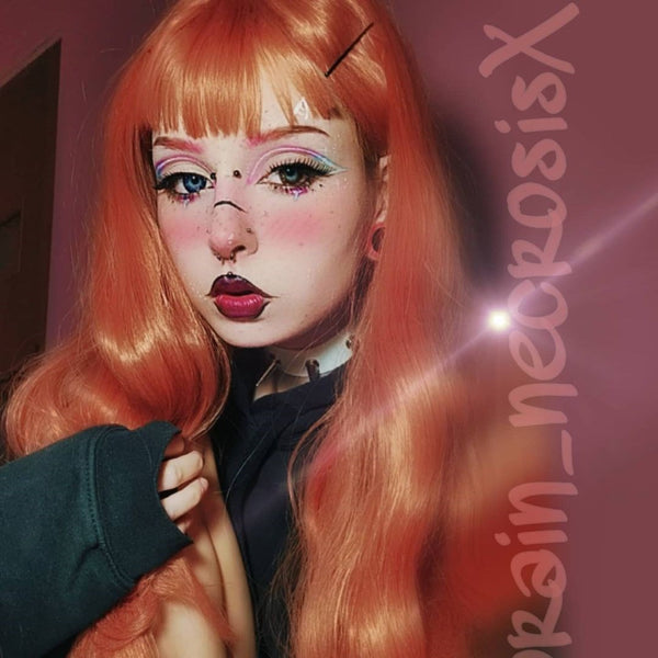 Lolita orange curly wig YC23880