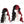 Load image into Gallery viewer, Lolita Harajuku Black Red Curly Wig YC24105