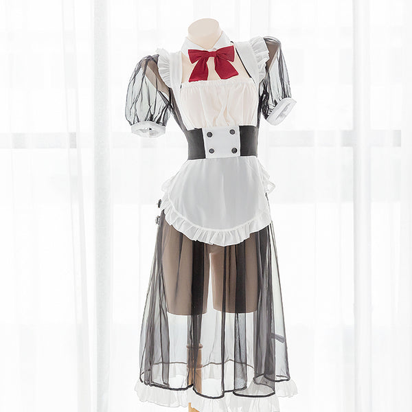 Sexy transparent cos maid costume yc23173