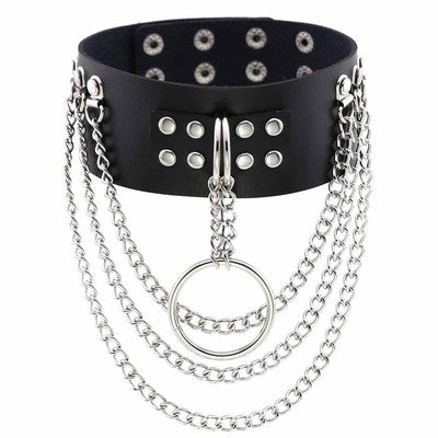 Punk PU necklace yc22815