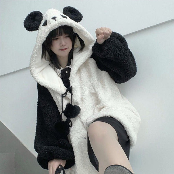 Cute panda plush coat yc50225