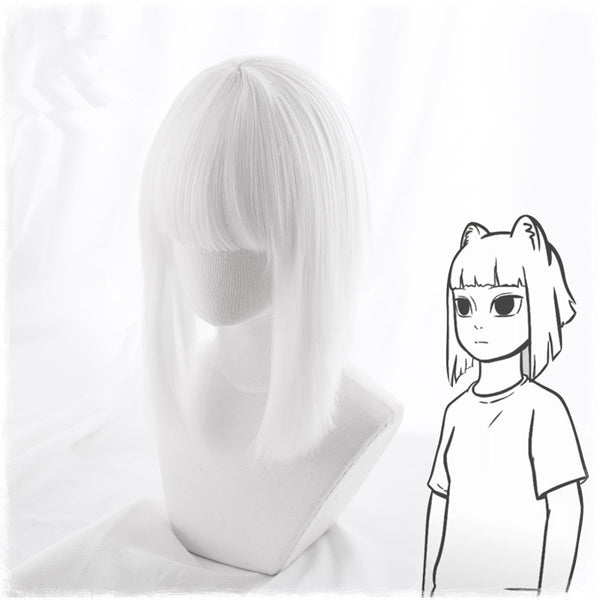 Anime character white cos wig yc23299