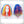 Load image into Gallery viewer, Fashion colorful short curly wig yc23215