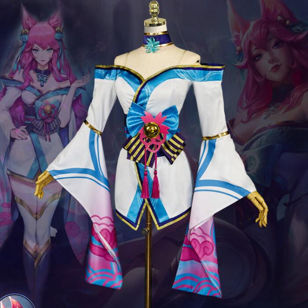 League of Legends Ahri cosplay costume + wig yc23515