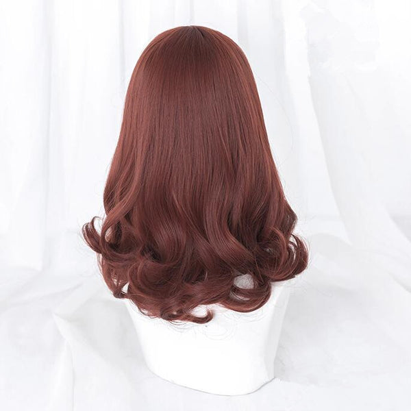 lolita red brown wig yc22996