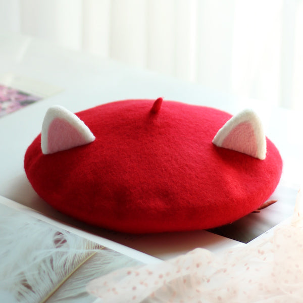 Harajuku cat ear beret yc23060
