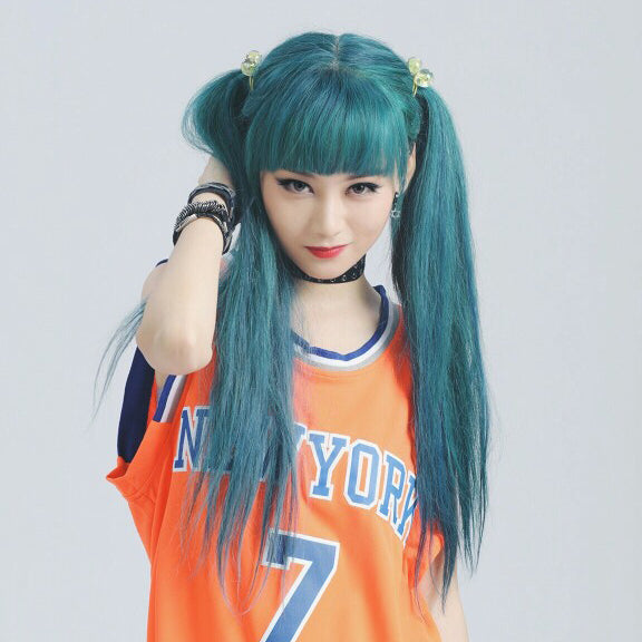 Cute blue green wig yc20644