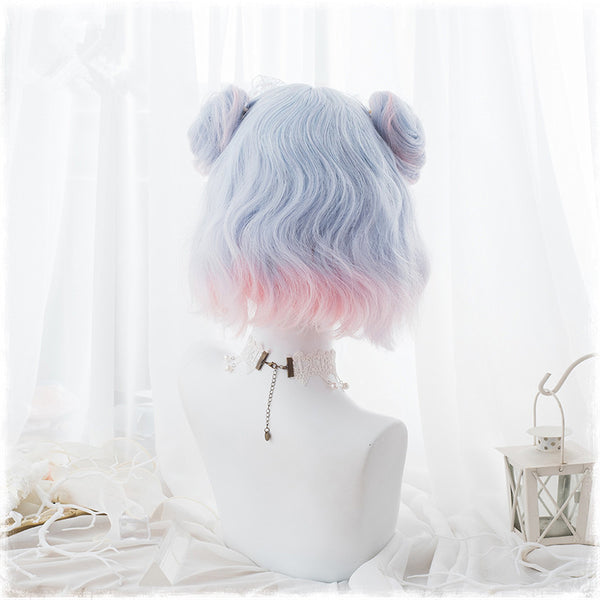 Lolita blue pink mixed wig yc20675