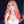 Load image into Gallery viewer, Lolita Pink red Gradient Curly Wig YC20359