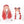 Load image into Gallery viewer, Lolita Pink red Gradient Curly Wig YC20359
