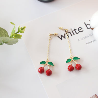 Cherry fruit earrings yc21067