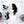 Load image into Gallery viewer, Lolita White + Black Short Curly Wig YC24307