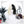 Load image into Gallery viewer, Lolita White + Black Short Curly Wig YC24307