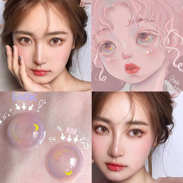 PINK MOON CONTACT LENS (TWO PIECES) YC24041