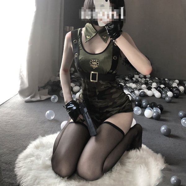 Sexy cos camouflage suit  YC21745