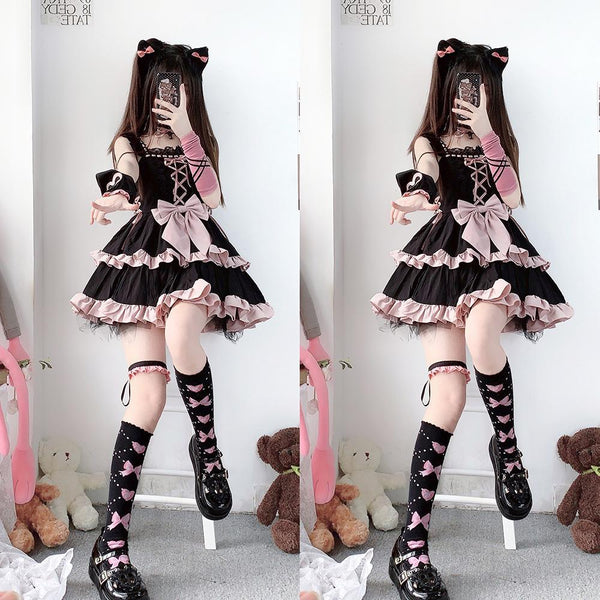 Lolita bow lace jsk dress(plus size) yc50174
