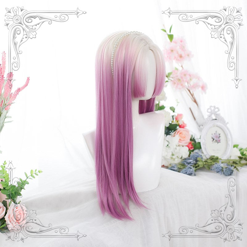 Harajuku Lolita Gradient Curly Wig With Bangs main image 1
