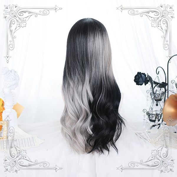 Lolita black gray wig YC24216