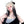 Load image into Gallery viewer, lolita beige gradient black long straight wig yc50123