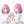 Load image into Gallery viewer, Lolita pink blue mixed wig YC21441