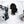 Load image into Gallery viewer, Lolita White + Black Short Curly Wig YC24307