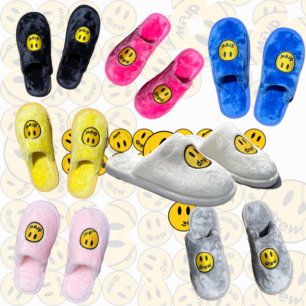 drawn smiling face cotton slippers yc50204