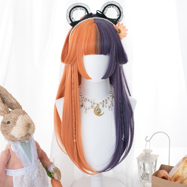 Lolita orange purple wig yc22182