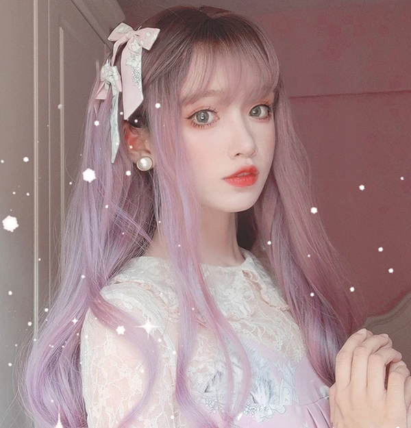 lolita purple pink gradient wig yc22668