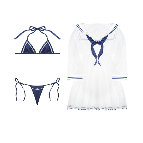 Sexy COS Sailor Suit Underwear Three-piece Suit YC20104